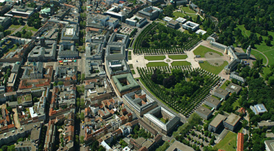 Fan-shaped city of Karlsruhe